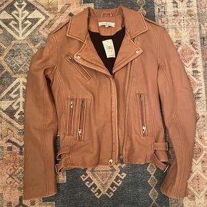 New with tags IRO Biker Jacket in Old Pink.